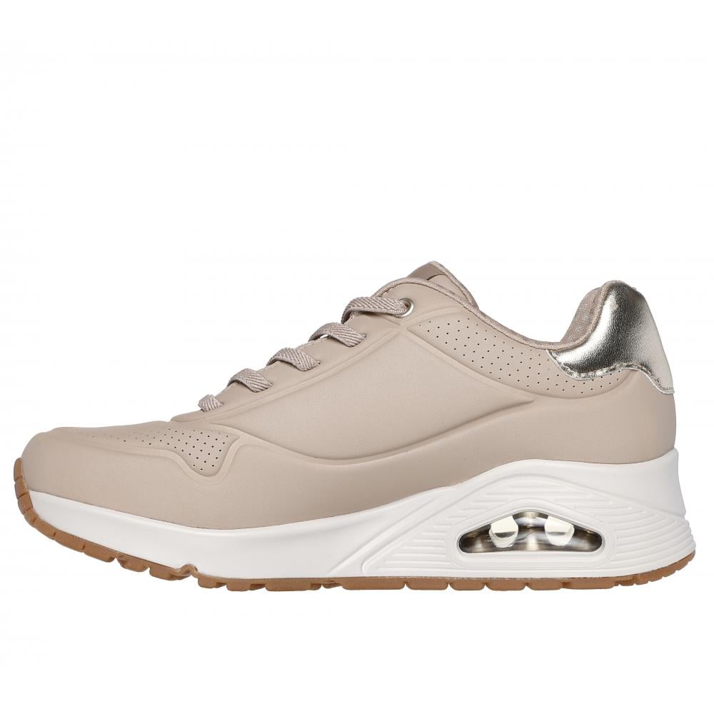 ZAPATILLA MUJER UNO SHIMMER AWAY BEIGE SKECHERS - 4
