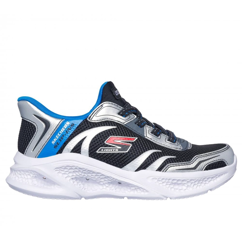 ZAPATILLAS NIÑO SKECHERS GRIS 403848LSLBK SLIP-INS METEOR-LIGHTS - 1