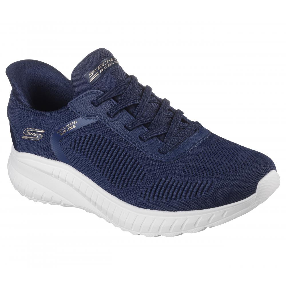 ZAPATILLA MUJER BOBS SQUAD CHAOS CURRENT MU AZUL SKECHERS - 5