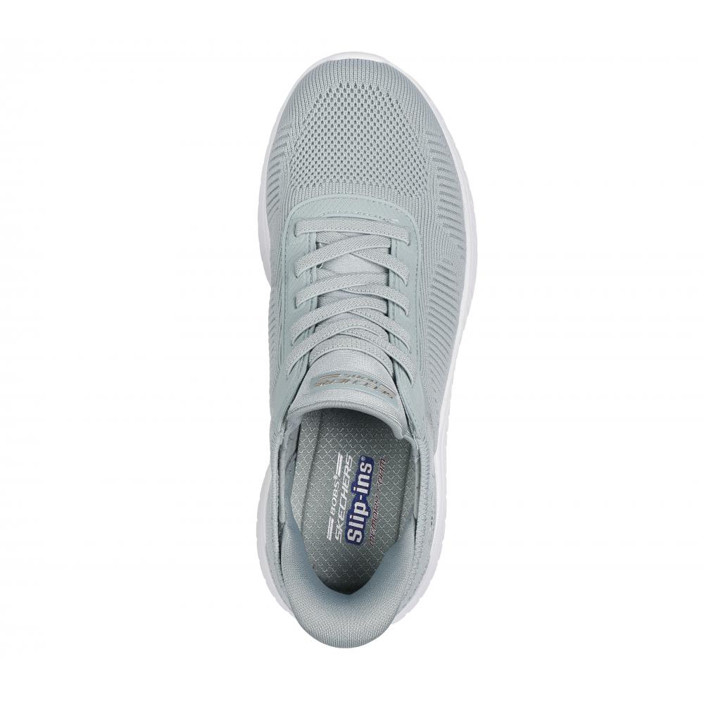 ZAPATILLA MUJER BOBS SQUAD CHAOS CURRENT MU CELESTE SKECHERS - 2