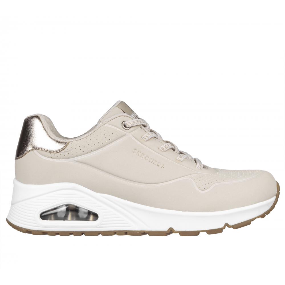 ZAPATILLA MUJER UNO SHIMMER AWAY NATURAL SKECHERS - 1