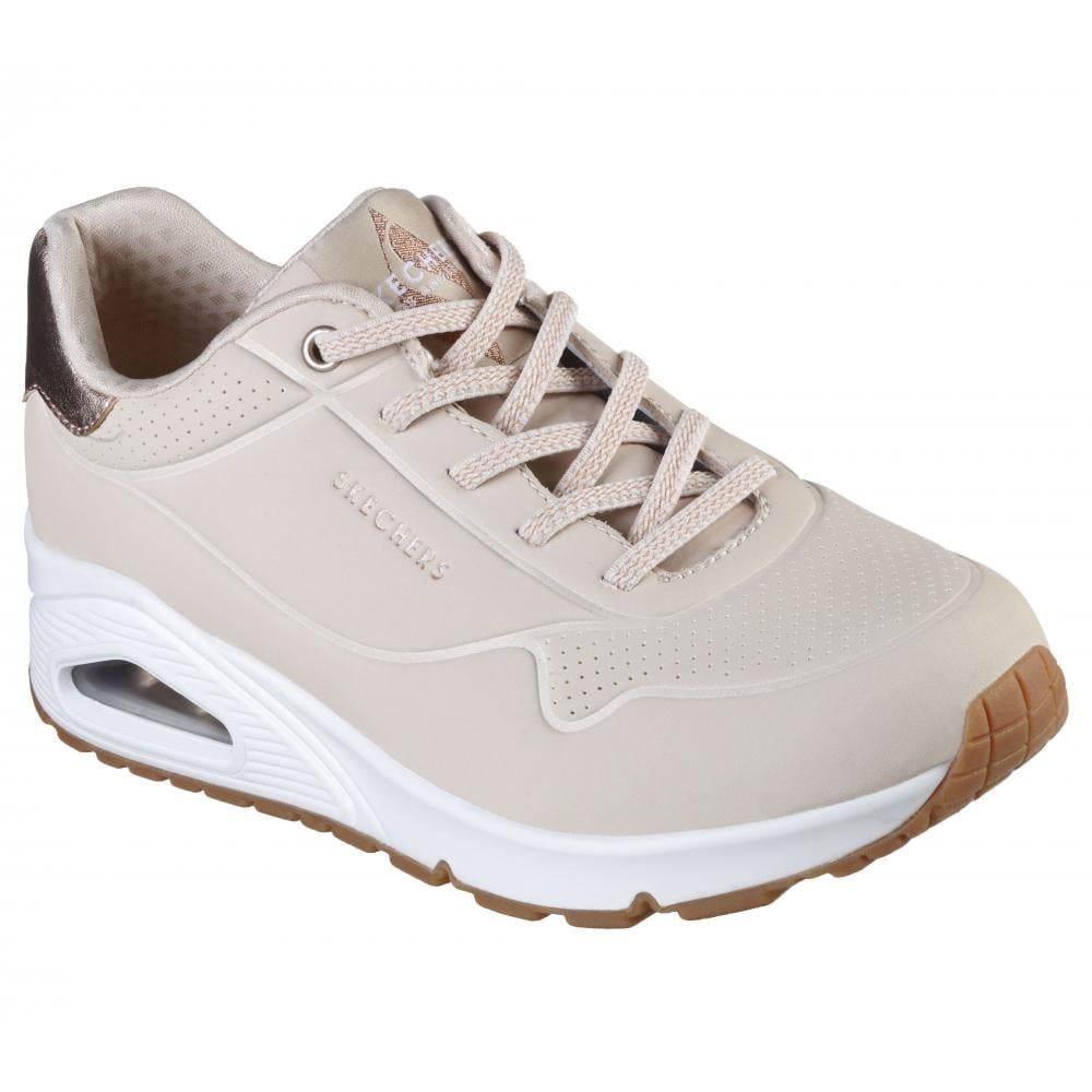 ZAPATILLA MUJER UNO SHIMMER AWAY NATURAL SKECHERS - 6