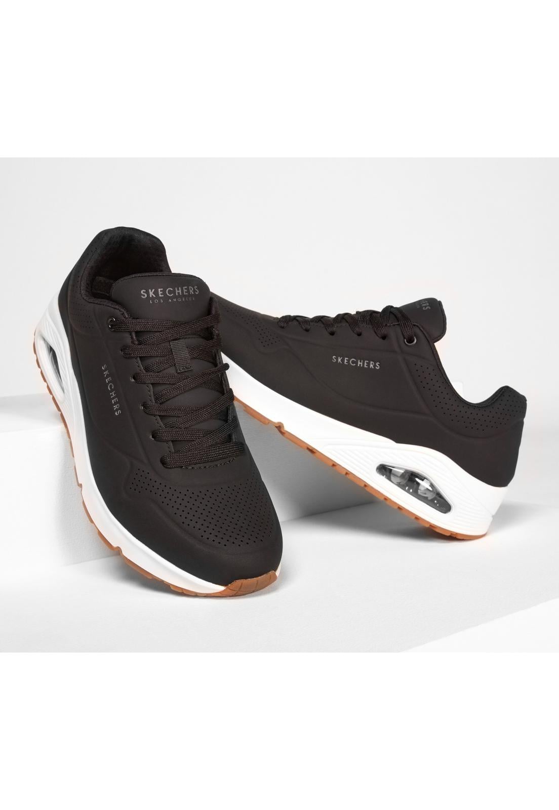 ZAPATILLA HOMBRE UNO STAND ON AIR DK NEGRO BLANCO SKECHERS - 2