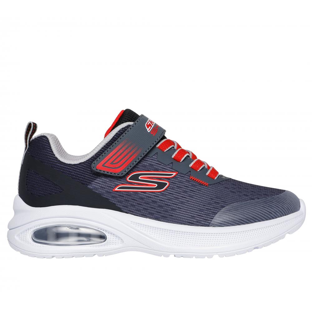 ZAPATILLA NIÑO MICROSPEC MAX ADVANCE GRIS BK SKECHERS - 6