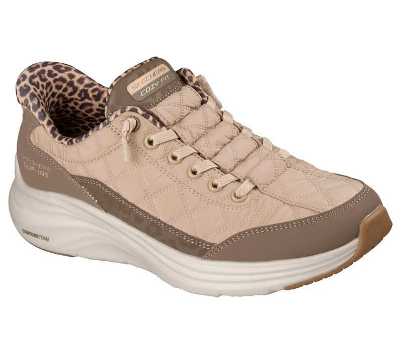 ZAPATILLAS MUJER SLIP-INS CONTOURFOAM LEOPARD CAFE  SKECHERS - 4