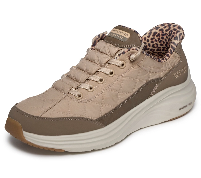 ZAPATILLAS MUJER SLIP-INS CONTOURFOAM LEOPARD CAFE  SKECHERS - 5