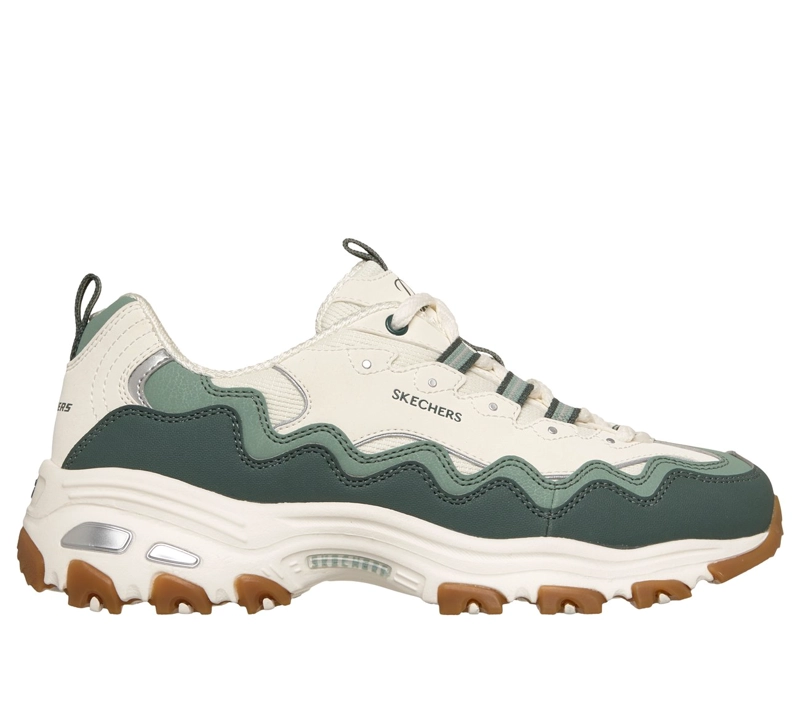 ZAPATILLAS MUJER D'LITES BEIGE VERDE SKECHERS - 1