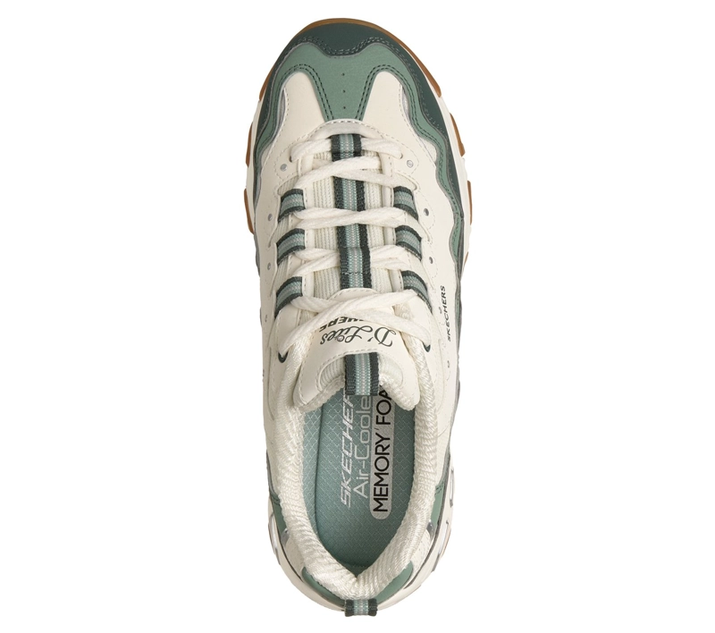 ZAPATILLAS MUJER D'LITES BEIGE VERDE SKECHERS - 2