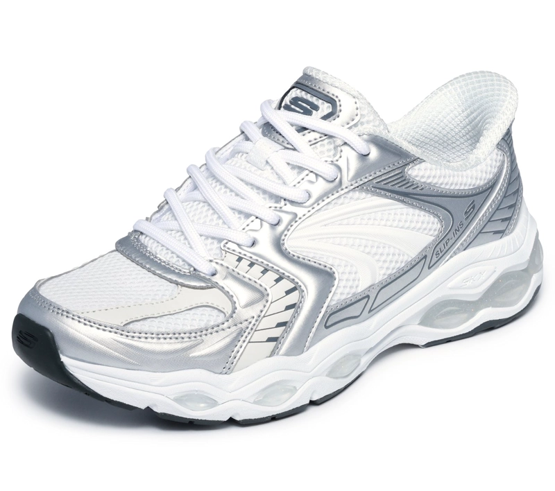 ZAPATILLAS MUJER SLIP-INS SKECH-GEL BLANCO PLATEADO SKECHERS - 5