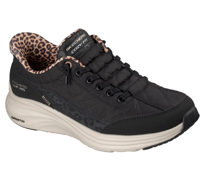 ZAPATILLAS MUJER SLIP-INS CONTOURFOAM LEOPARD NEGRO SKECHERS - 4
