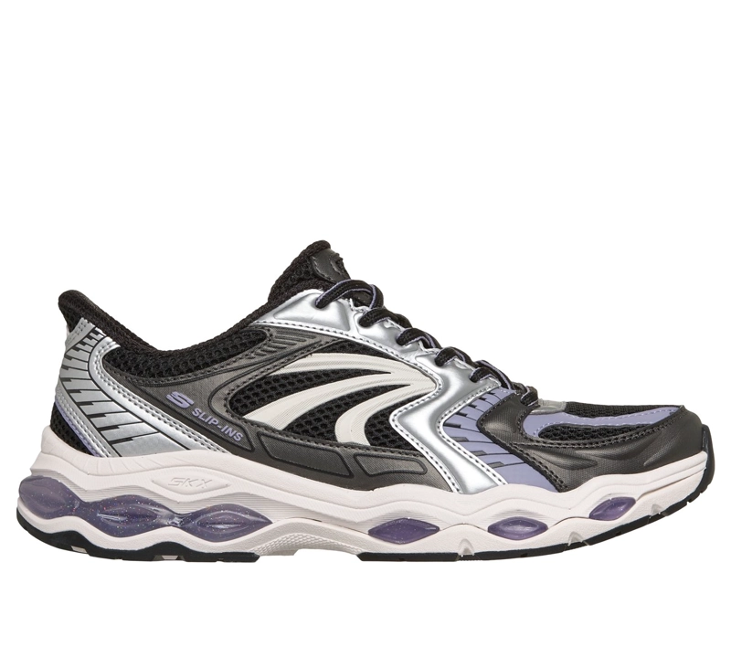 ZAPATILLAS MUJER SLIP-INS SKECH-GEL NEGRO PLATEADO SKECHERS - 1