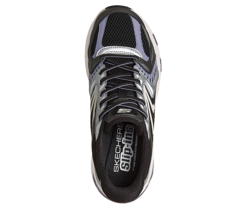 ZAPATILLAS MUJER SLIP-INS SKECH-GEL NEGRO PLATEADO SKECHERS - 2