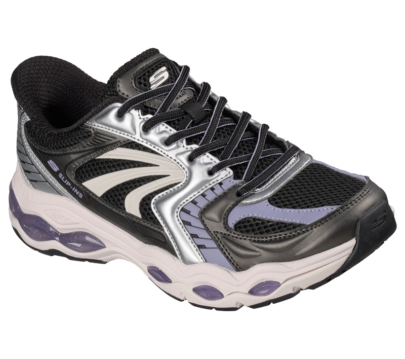 ZAPATILLAS MUJER SLIP-INS SKECH-GEL NEGRO PLATEADO SKECHERS - 4