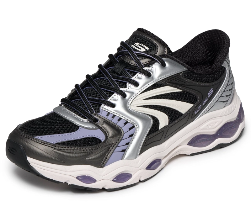 ZAPATILLAS MUJER SLIP-INS SKECH-GEL NEGRO PLATEADO SKECHERS - 5