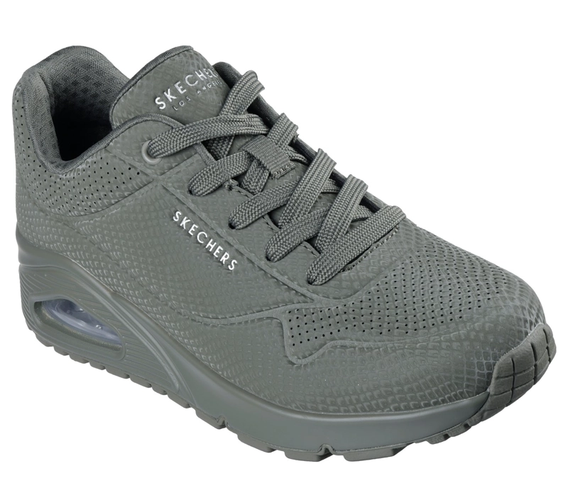ZAPATILLAS MUJER UNO SHINY SCALE VERDE OLIVA SKECHERS - 4