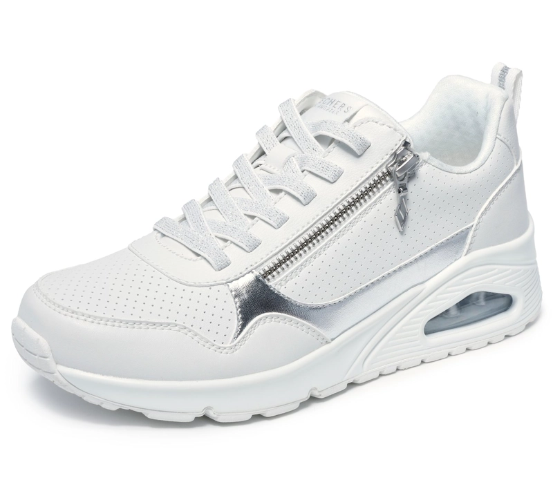 ZAPATILLAS MUJER UNO METALLIC SLIDERS BLANCO SKECHERS - 3