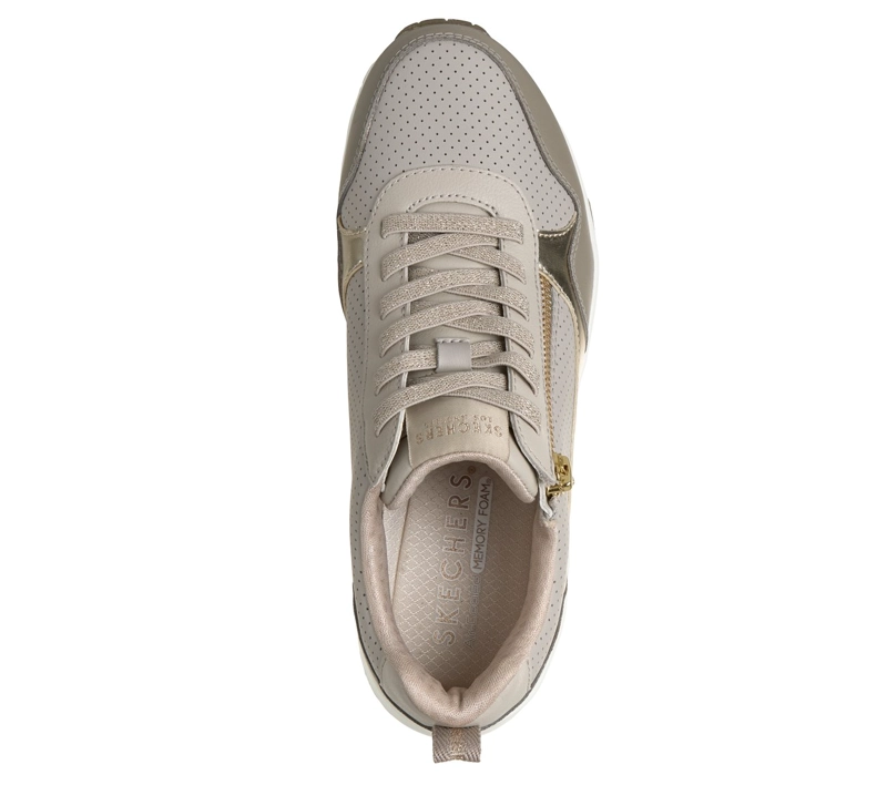 ZAPATILLAS MUJER UNO METALLIC SLIDERS GRIS SKECHERS - 2