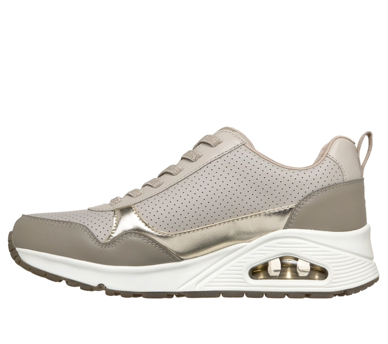 ZAPATILLAS MUJER UNO METALLIC SLIDERS GRIS SKECHERS - 6