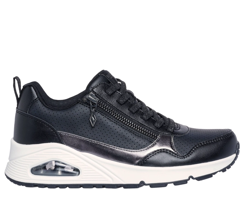 ZAPATILLAS MUJER UNO METALLIC SLIDERS NEGRO SKECHERS - 1