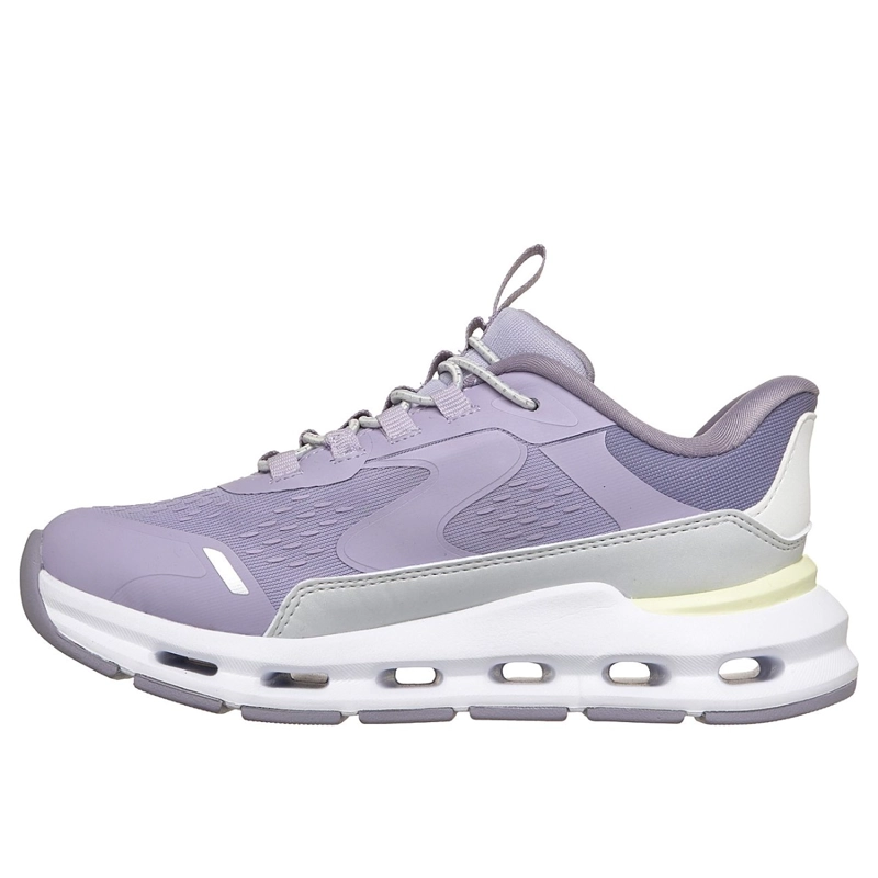 ZAPATILLAS SKECHERS NIÑA SLIP-INS GLIDE-STEP + MORADO - 4