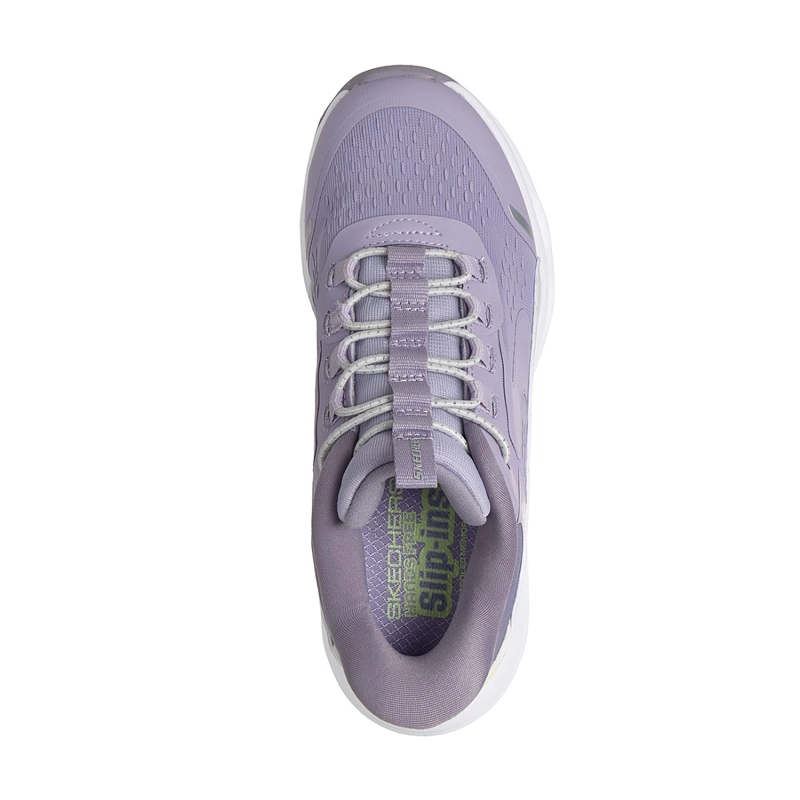 ZAPATILLAS SKECHERS NIÑA SLIP-INS GLIDE-STEP + MORADO - 2