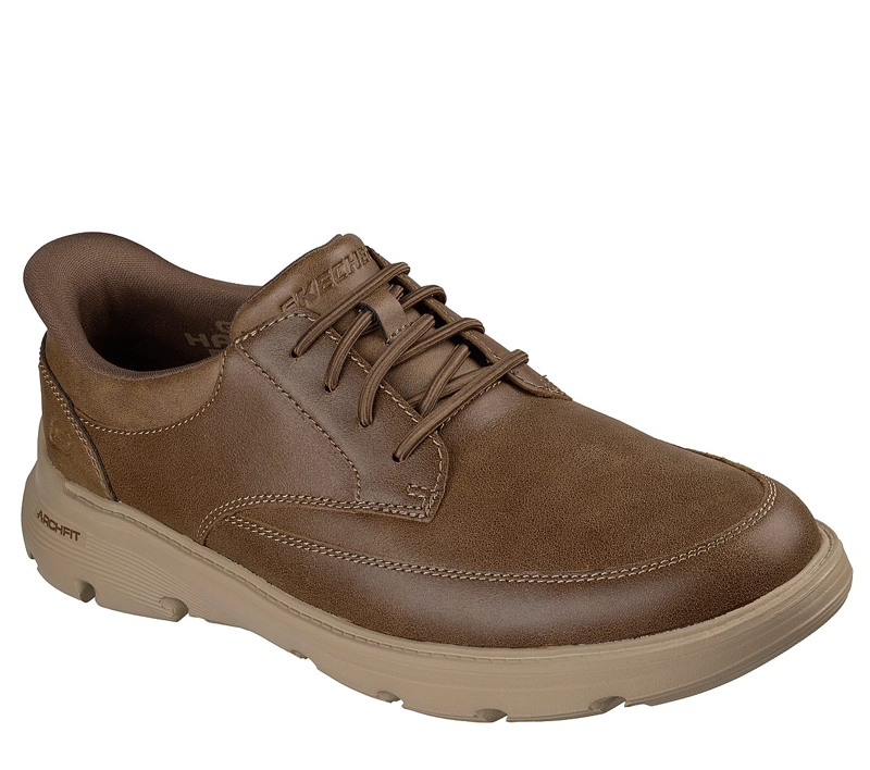ZAPATILLAS SKECHERS HOMBRE SLIP-INS ARCH FIT GARZA CAFE - 2