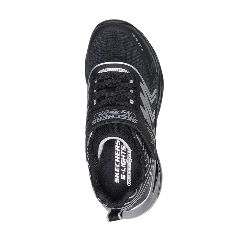 ZAPATILLAS SKECHERS NIÑO S-LIGHTS FLEX-GLOW ULTRA NEGRO - 2