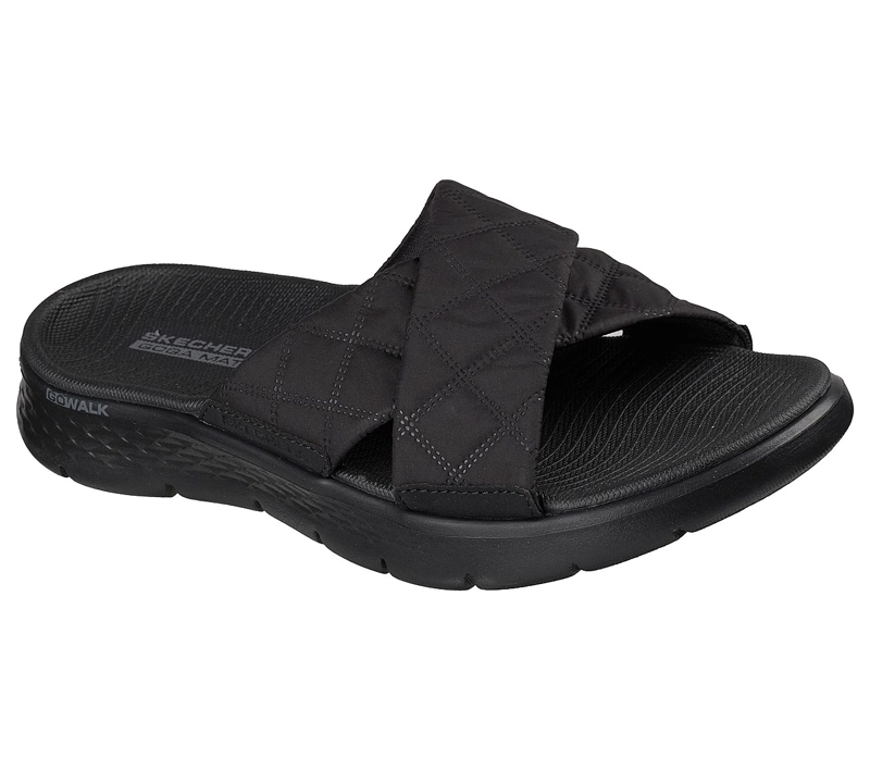 SANDALIAS SKECHERS MUJER GO WALK FLEX SANDAL NEGRO - 6