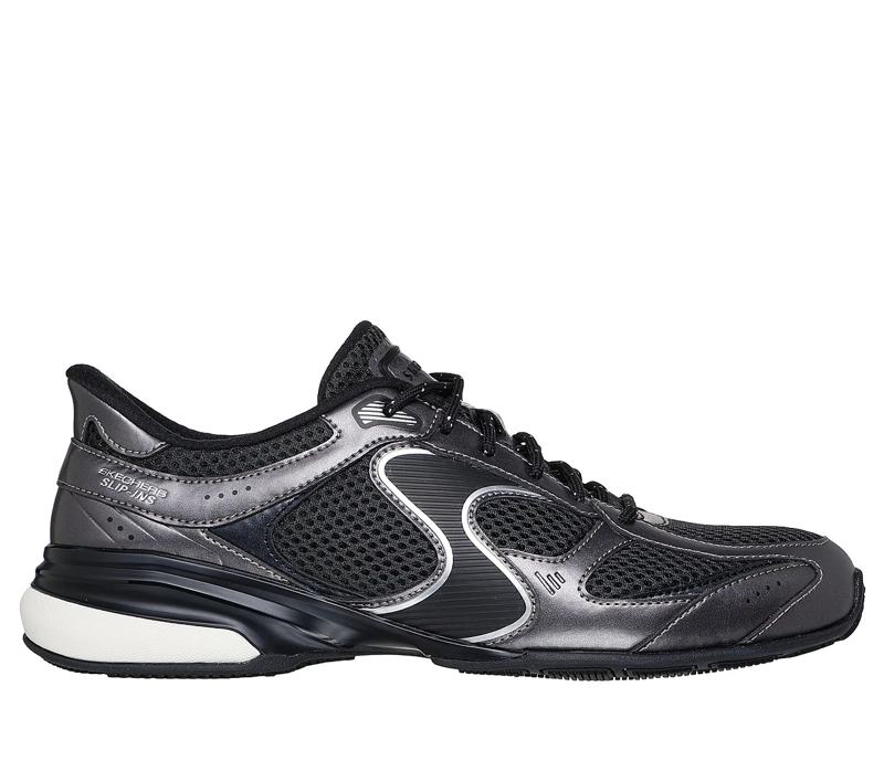 ZAPATILLAS SKECHERS MUJER SLIP-INS EXHILARATE NEGRO - 1