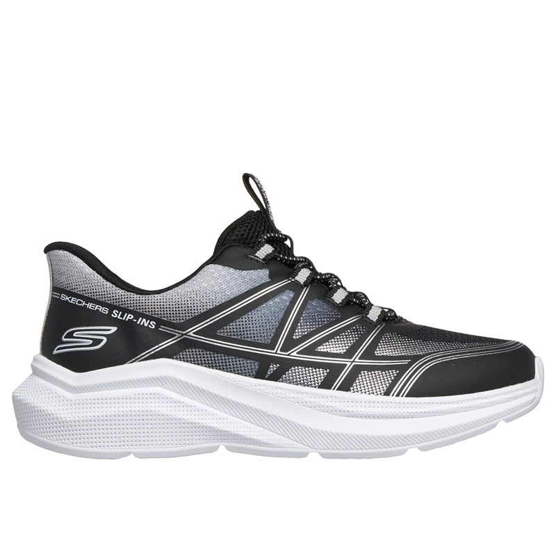 ZAPATILLAS SKECHERS NIÑO SLIP-INS MICROSPEC VELOCITY NEGRO - 1