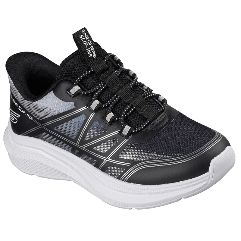 ZAPATILLAS SKECHERS NIÑO SLIP-INS MICROSPEC VELOCITY NEGRO - 2