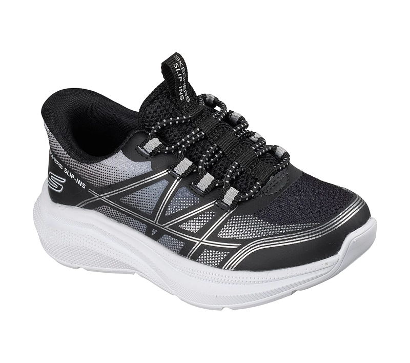 ZAPATILLAS SKECHERS NIÑO - SLIP-INS MICROSPEC VELOCITY NEGRO - 2