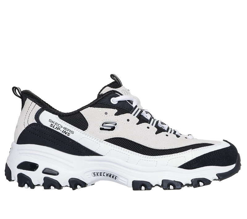 ZAPATILLAS SKECHERS MUJER SLIP-INS DLITES VINTAGE HAZE NEGRO - 1