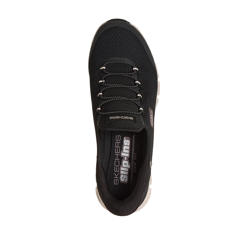 ZAPATILLAS SKECHERS MUJER SLIP-INS GLIDE-STEP VIBEY NEGRO - 2