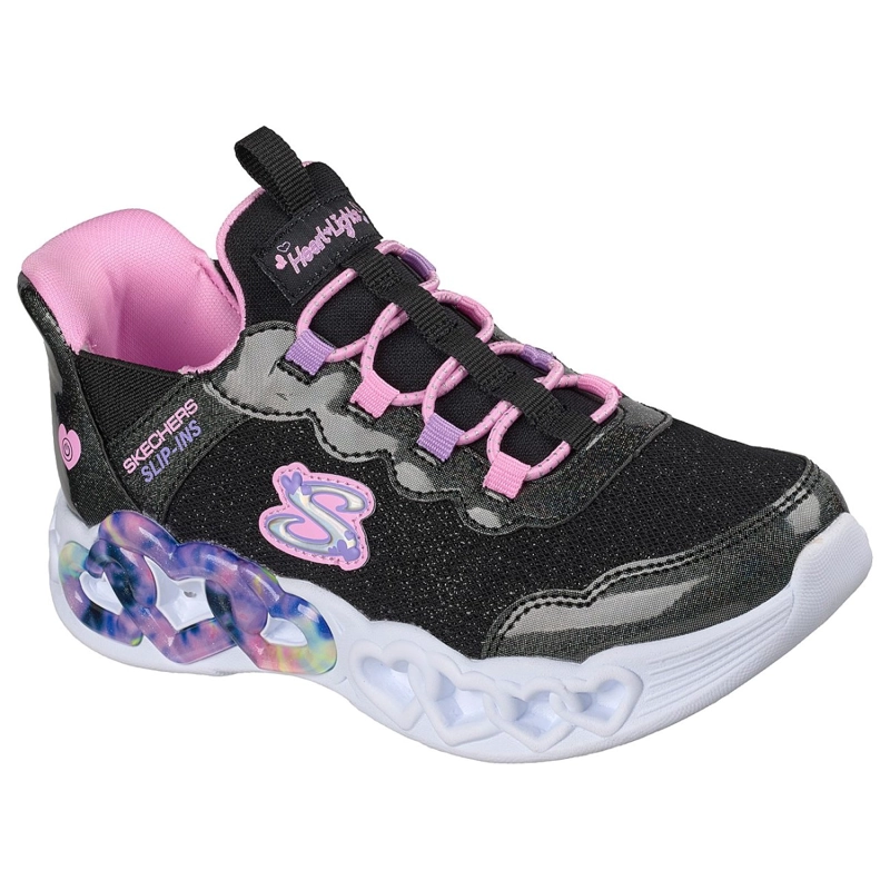ZAPATILLAS SKECHERS NIÑA SLIP-INS INFINITE HEART NEGRO - 2