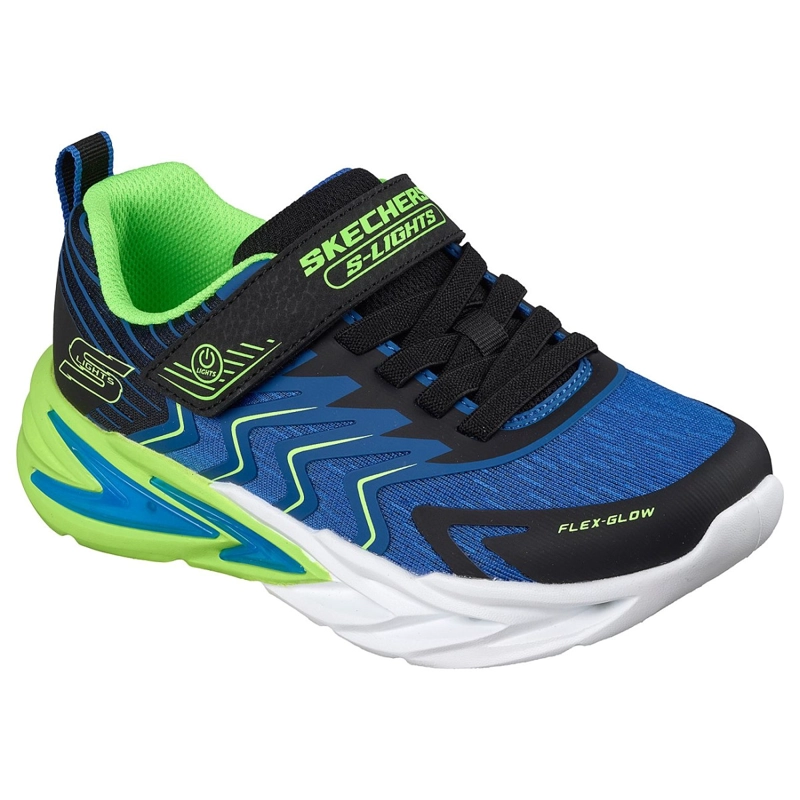 ZAPATILLAS SKECHERS NIÑO S-LIGHTS FLEX-GLOW ULTRA NEGRO - 5