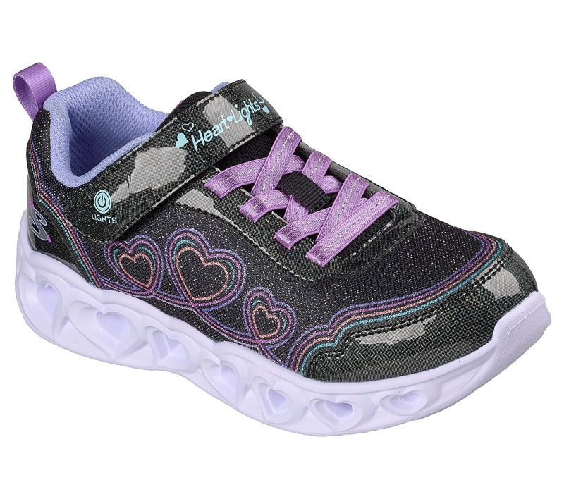 ZAPATILLAS SKECHERS NIÑA HEART LIGHTS NEGRO - 2