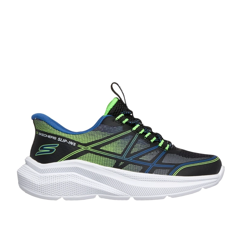 ZAPATILLAS SKECHERS NIÑO - SLIP-INS MICROSPEC VELOCITY NEGRO - 1