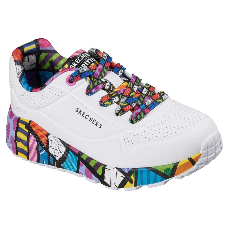 ZAPATILLAS SKECHERS NIÑA BRITTO UNO LITE BLANCO - 2