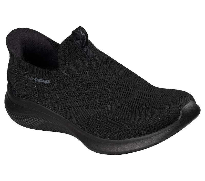 ZAPATILLAS SKECHERS MUJER SLIP-INS ULTRA FLEX 4.0 PURE NEGRO - 5
