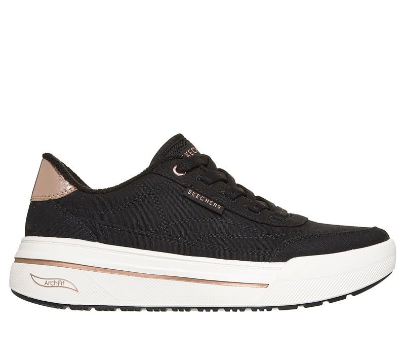 ZAPATILLAS SKECHERS MUJER ARCH FIT ARCADE HI NEGRO - 1