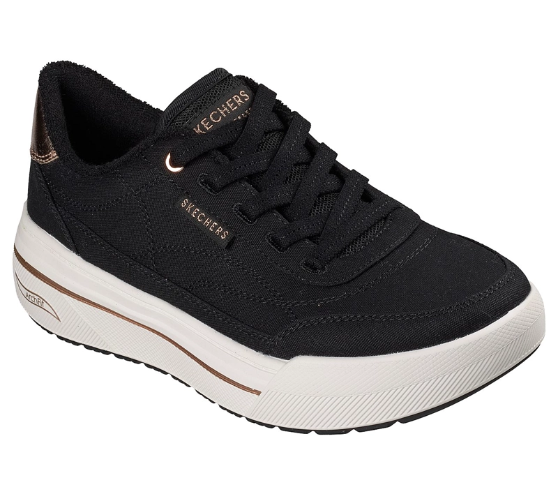 ZAPATILLAS SKECHERS MUJER ARCH FIT ARCADE HI NEGRO - 5