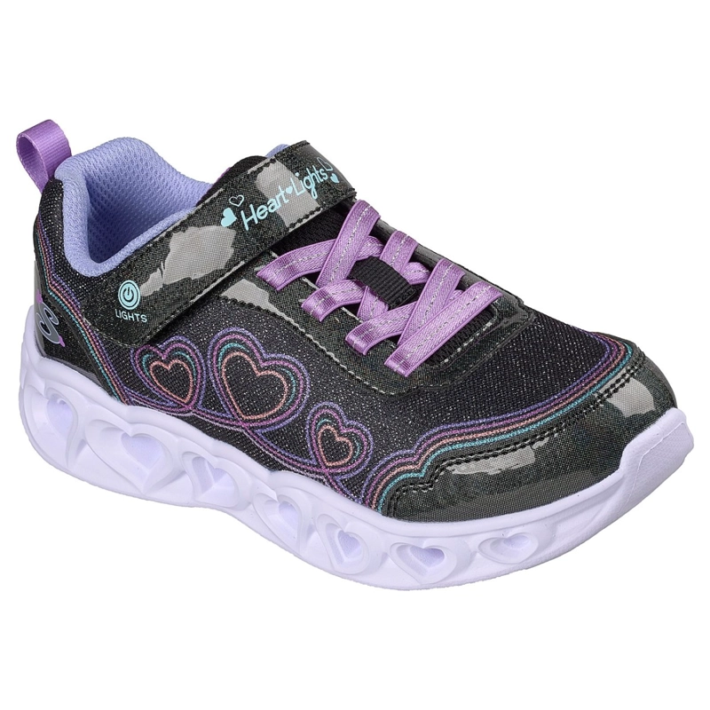 ZAPATILLAS SKECHERS NIÑA HEART LIGHTS NEGRO - 2