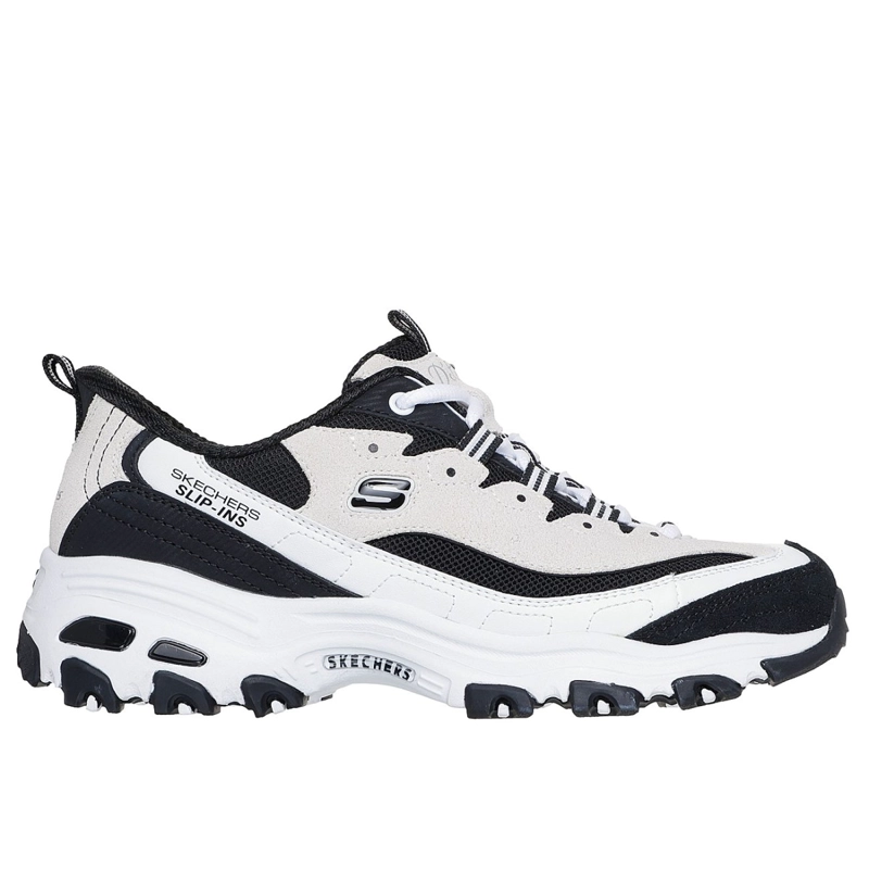 ZAPATILLAS SKECHERS MUJER SLIP-INS DLITES VINTAGE HAZE NEGRO - 1