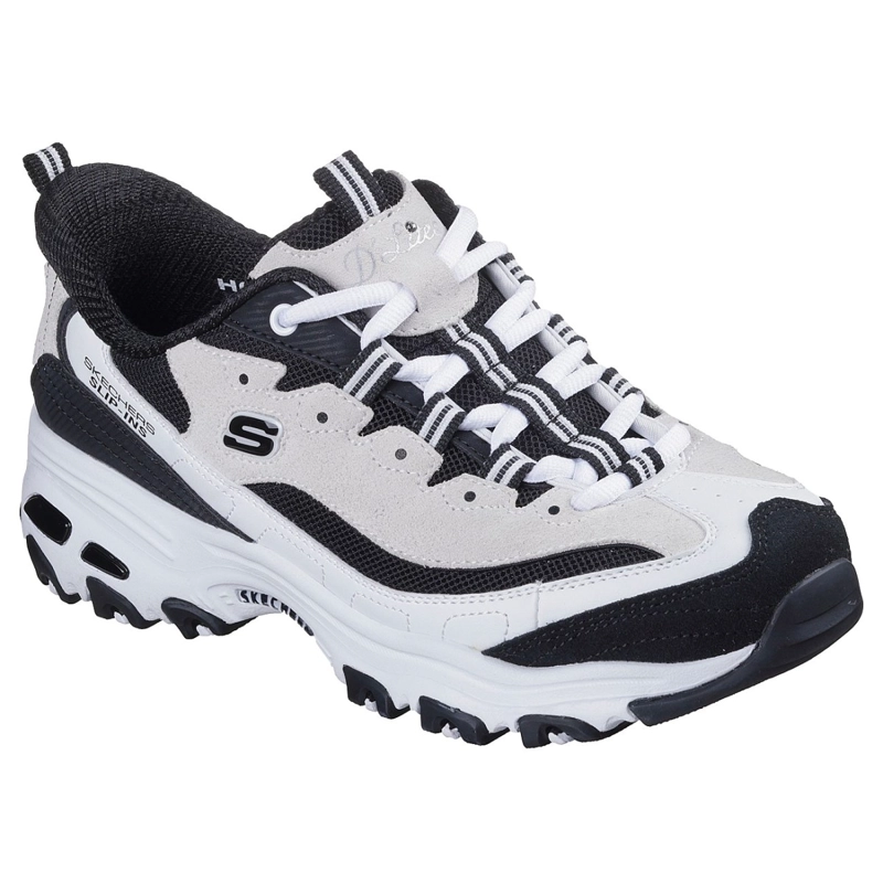 ZAPATILLAS SKECHERS MUJER SLIP-INS DLITES VINTAGE HAZE NEGRO - 2