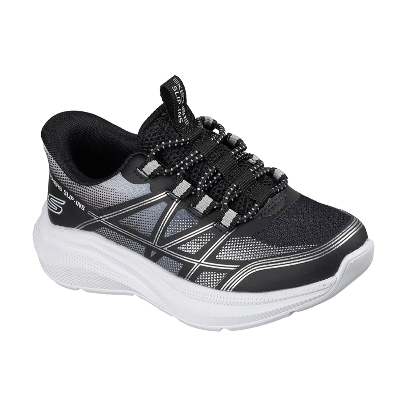ZAPATILLAS SKECHERS NIÑO - SLIP-INS MICROSPEC VELOCITY NEGRO - 2