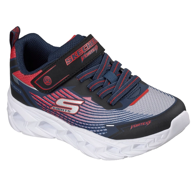 ZAPATILLAS SKECHERS NIÑO S-LIGHTS VORTEX 3.0 NEGRO - 5