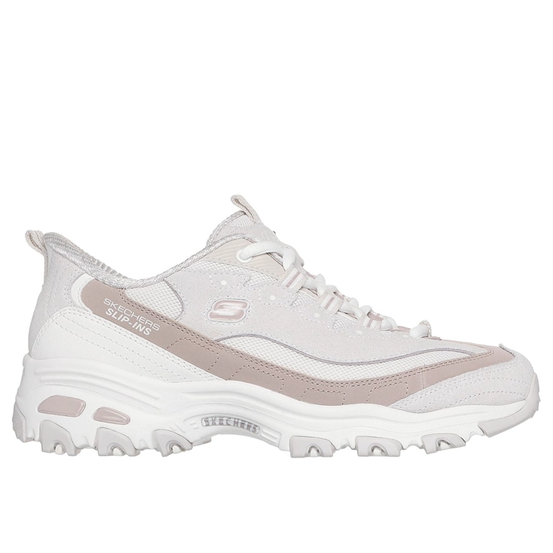 ZAPATILLAS SKECHERS MUJER SLIP-INS DLITES VINTAGE HAZE BEIGE - 1