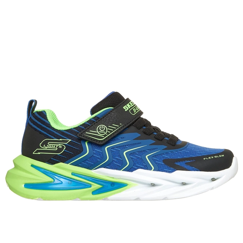 ZAPATILLAS SKECHERS NIÑO S-LIGHTS FLEX-GLOW ULTRA NEGRO - 1