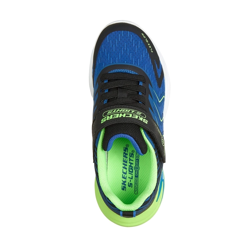 ZAPATILLAS SKECHERS NIÑO S-LIGHTS FLEX-GLOW ULTRA NEGRO - 2